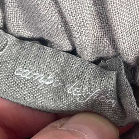 Campo De Fiori Taupe 100% Italian Linen Pull On Pants Sz S - Picture 2 of 8